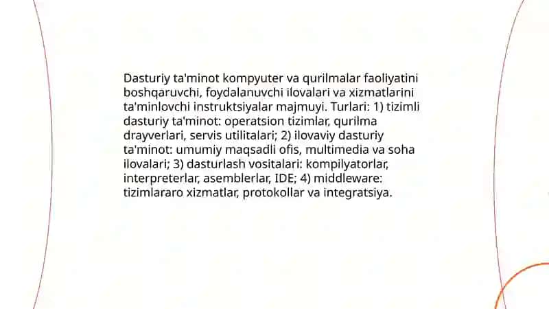 Axborot texnologiyalarining dasturiy vositalari 3