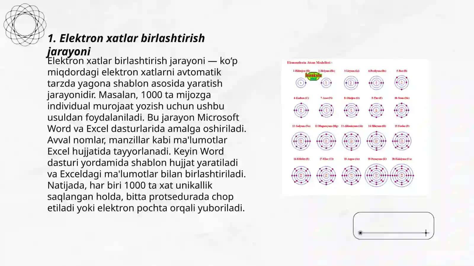 Elektron xatlarni birlashtirish master hujjatni manba faylga biriktrish 3