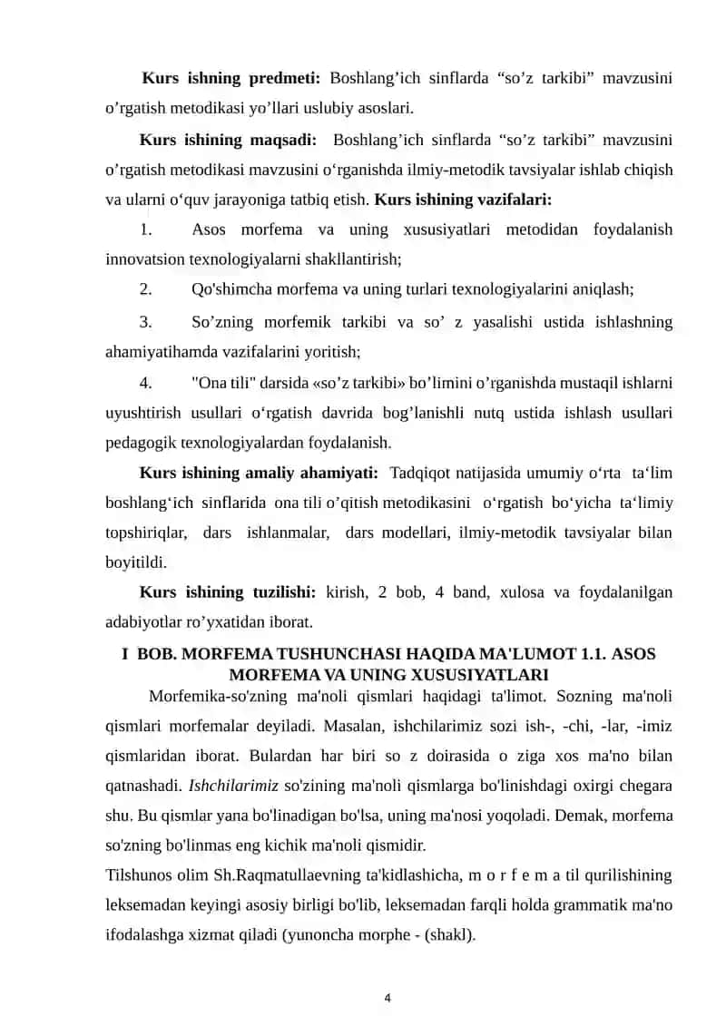"Boshlang’ich sinflarda “So’z tarkibi” mavzusini o’rgatish metodikasi" 3