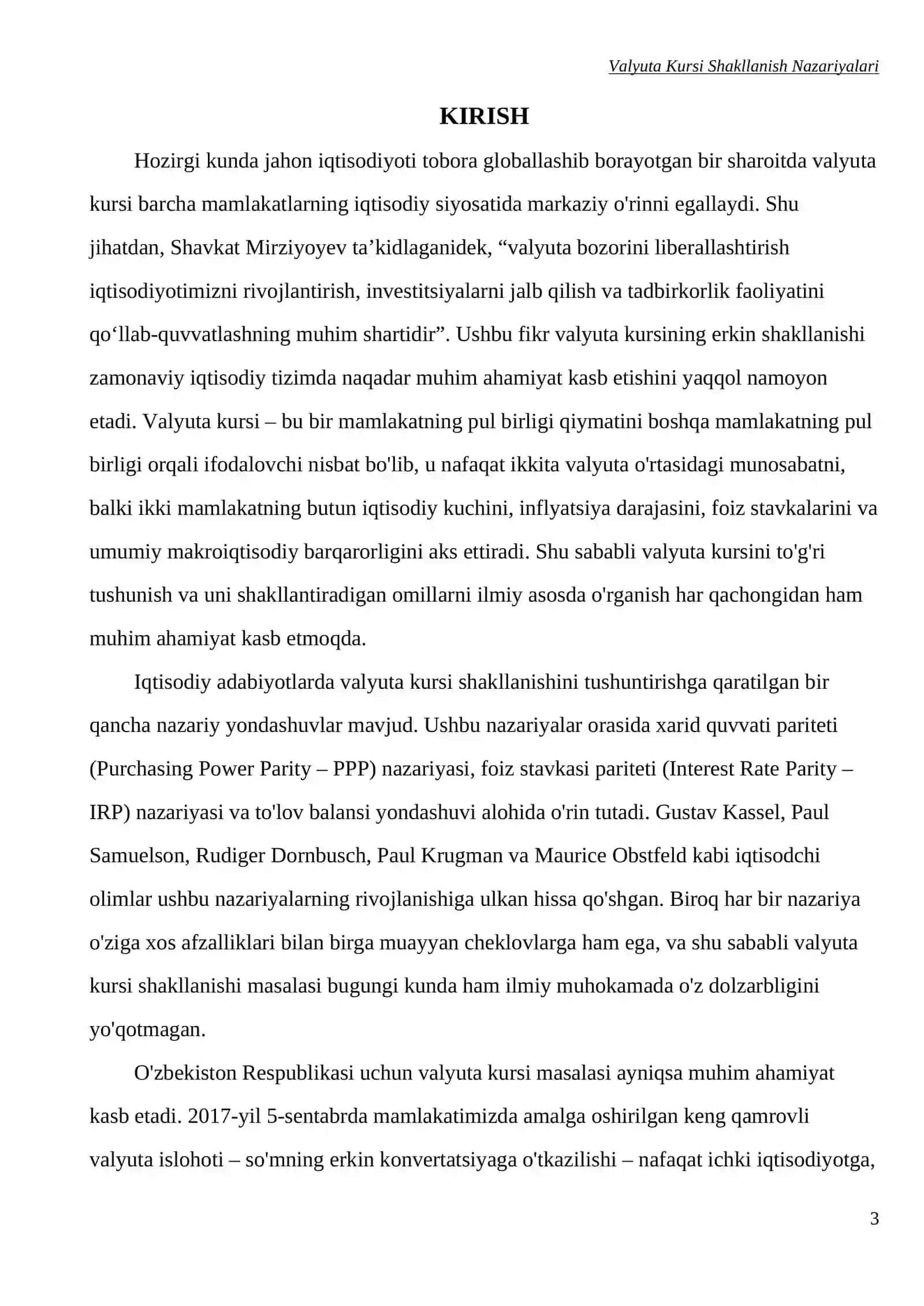 Valyuta Kursi Shakllanish Nazariyalari 3