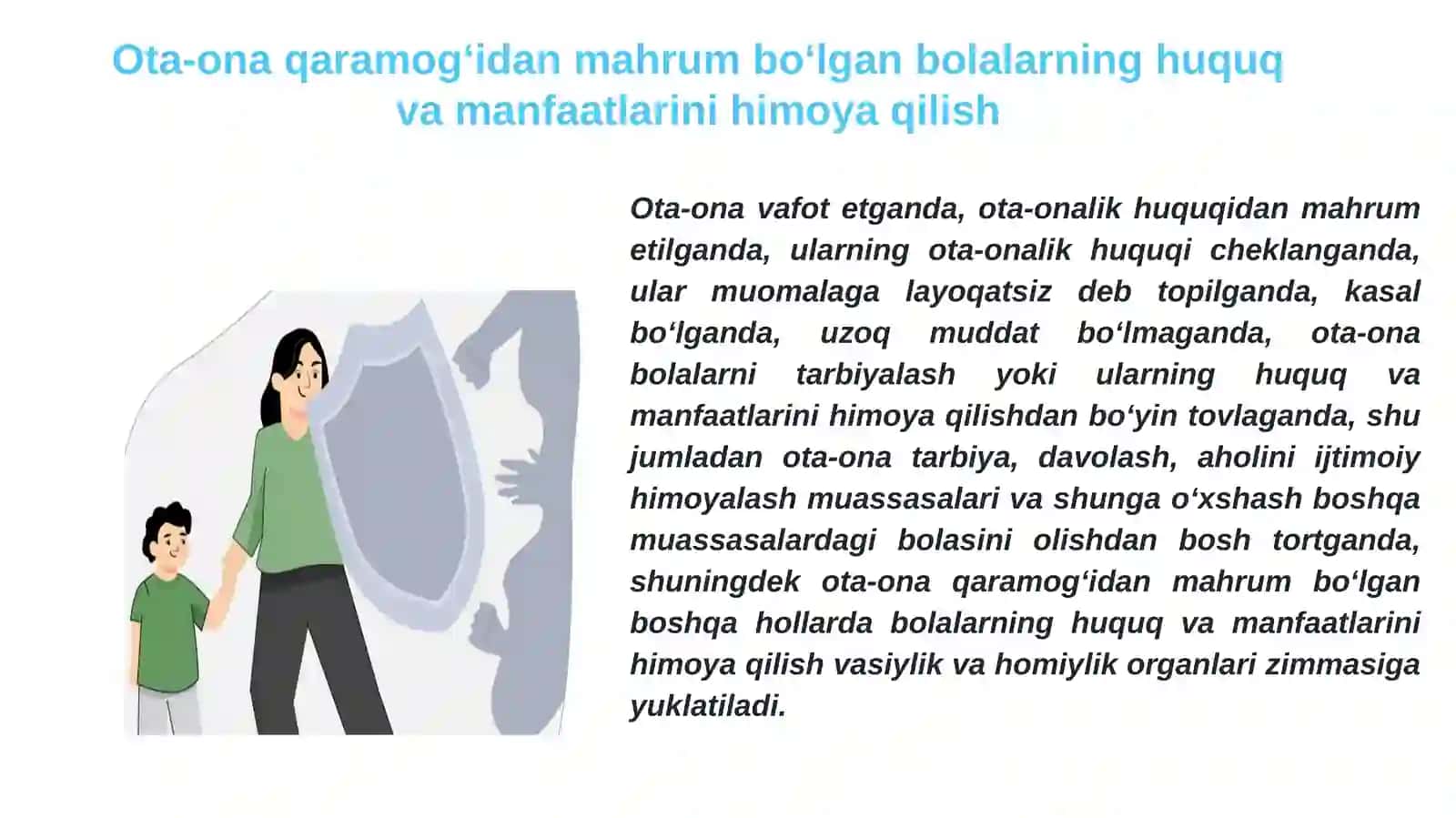 Ota-ona qaramoq'idan mahrum bo'lgan bolalar 3