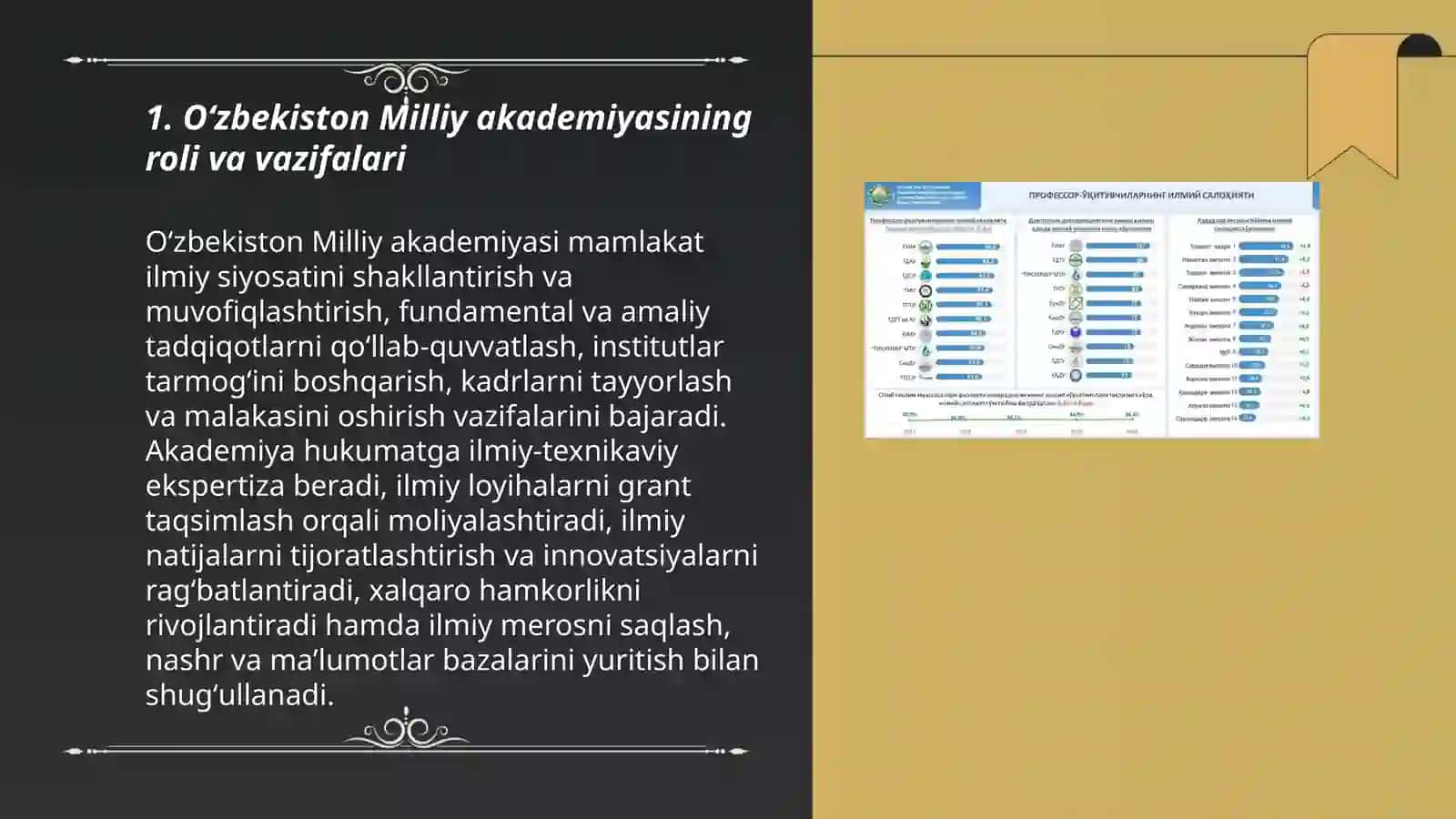 Oʻzbekistonda ilmiy muassasalar turlari va ularning asosiy vazifalari 3