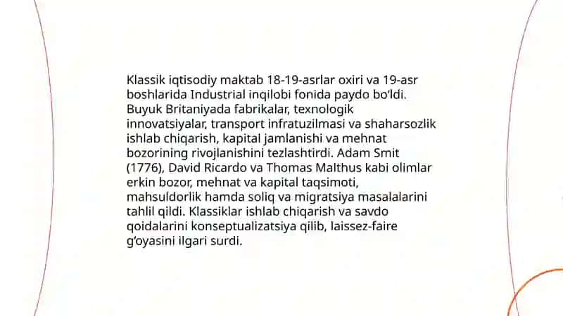 Klassik iqtisodiy maktabning rivojlanishi 3