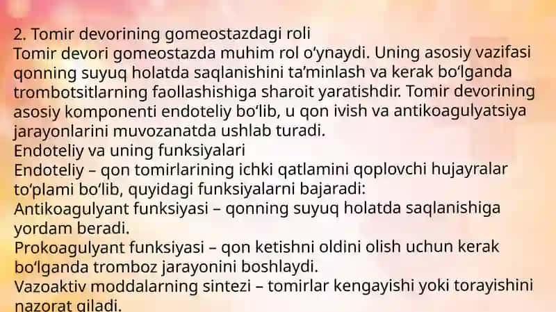 Tomir-trombotsitar gomeostaz 3