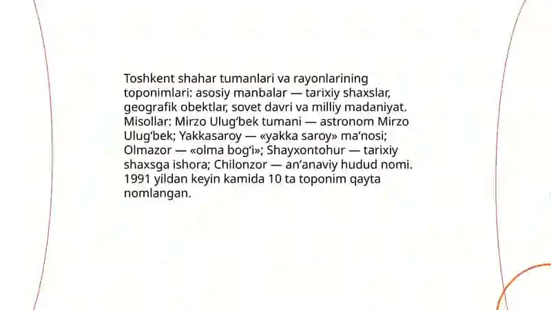 Toshkent Toponimlari 3