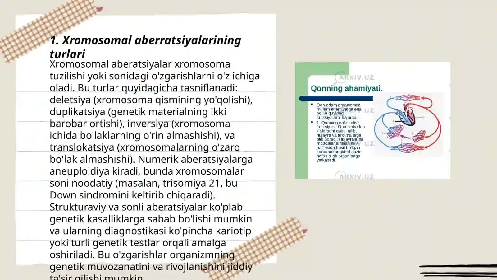 Xromosoma abberatsiyalari va qayta tuzilishi 3