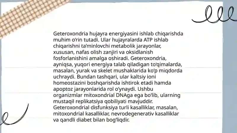 Oʻsish va rivojlanish geteroxondryasi 3