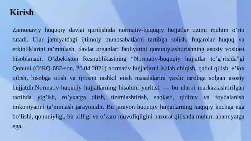 Normativ-huquqiyhujjatlarninghisobiniyuritish 3