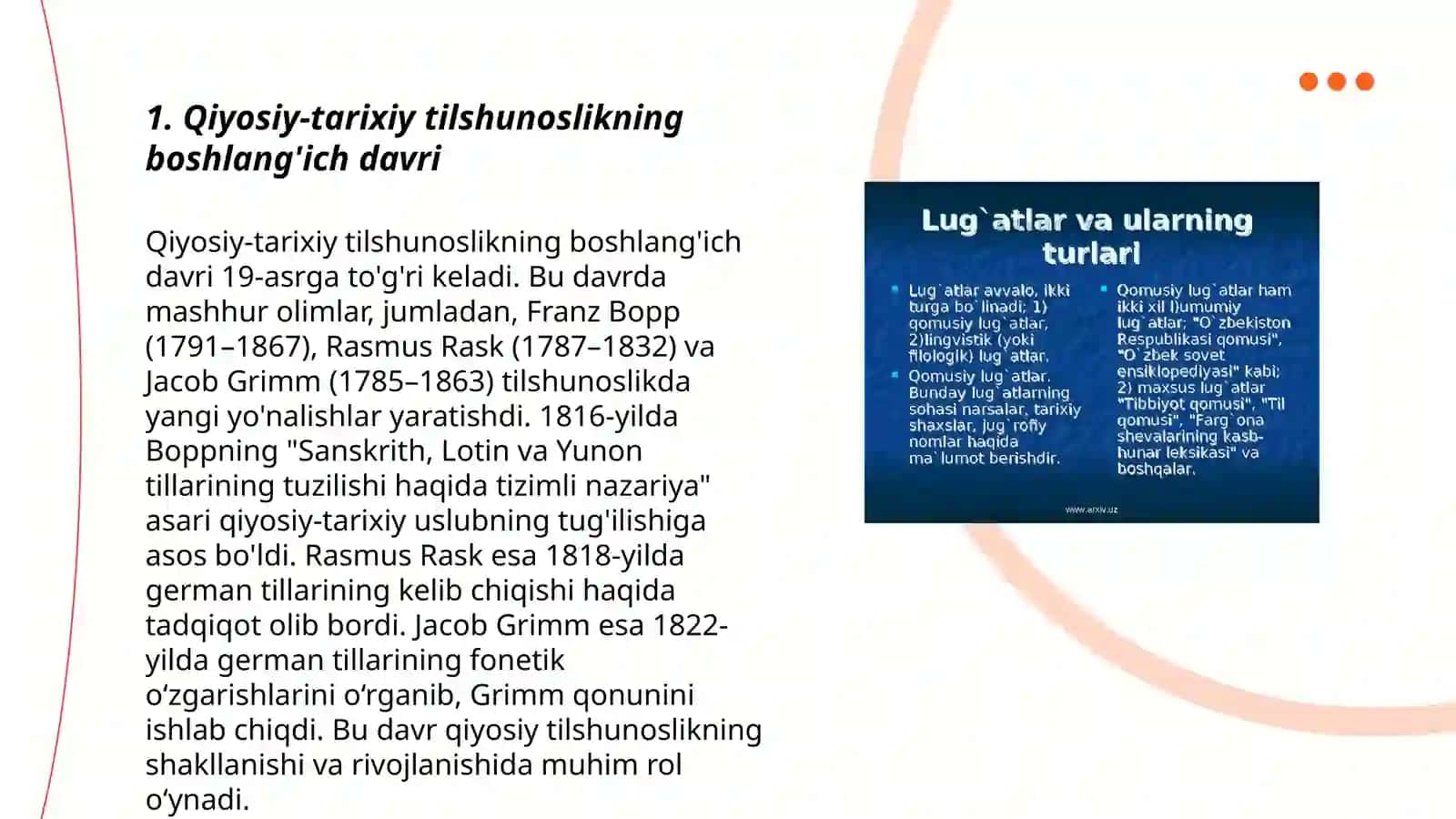 Qiyosiy-tarixiy tilshunoslikning kelib chiqishi 3