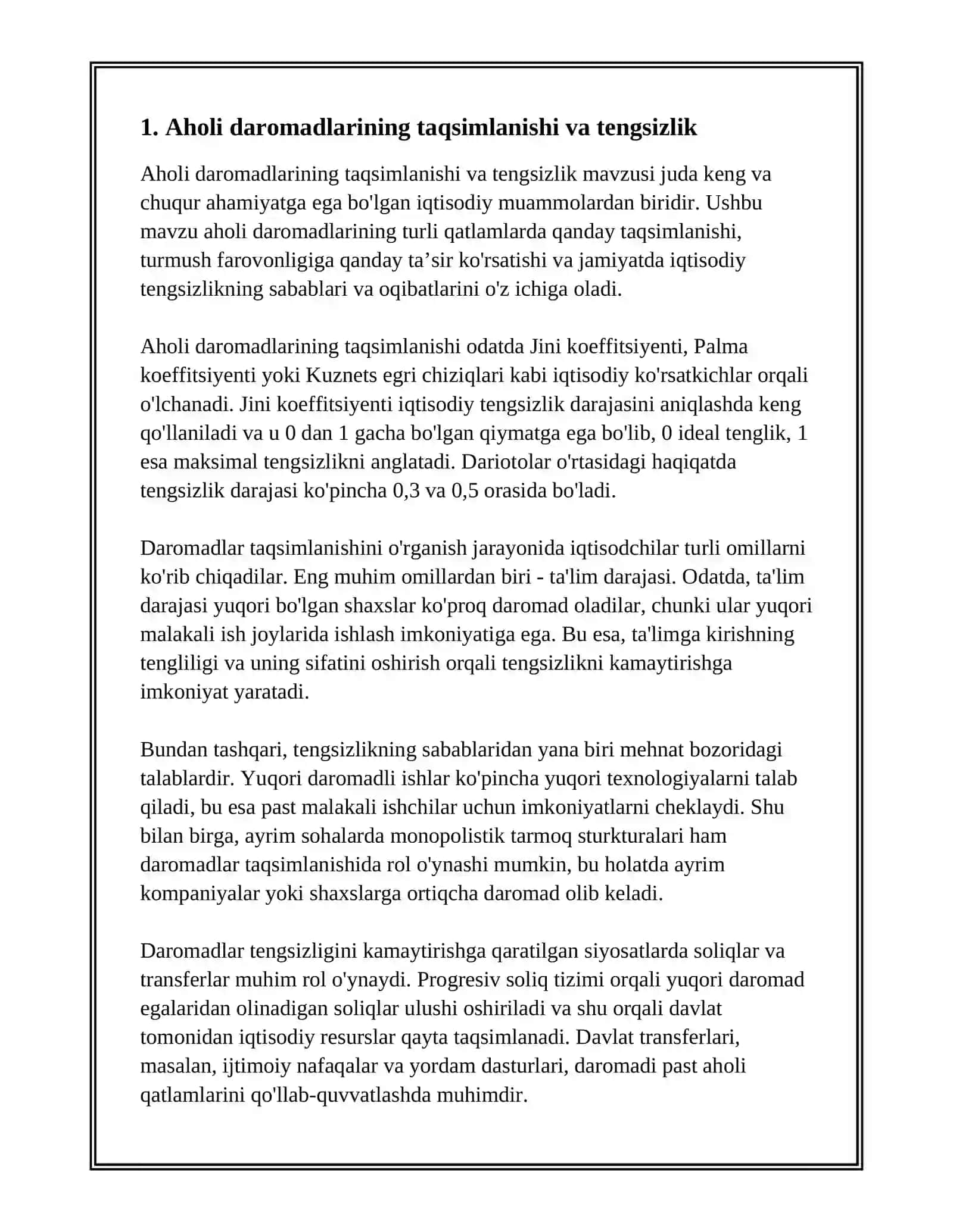 AHOLI DAROMADLARI VA TURMUSH FAROVONLIGI 3