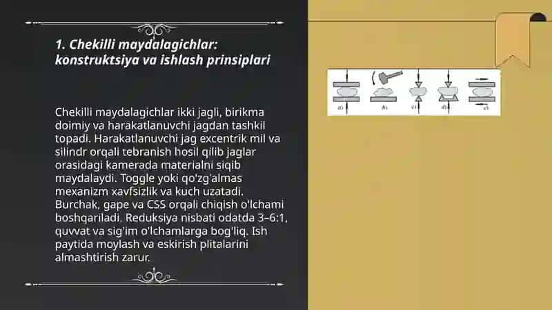 Tosh maydalash saralash mashinalari va uskunalari 3