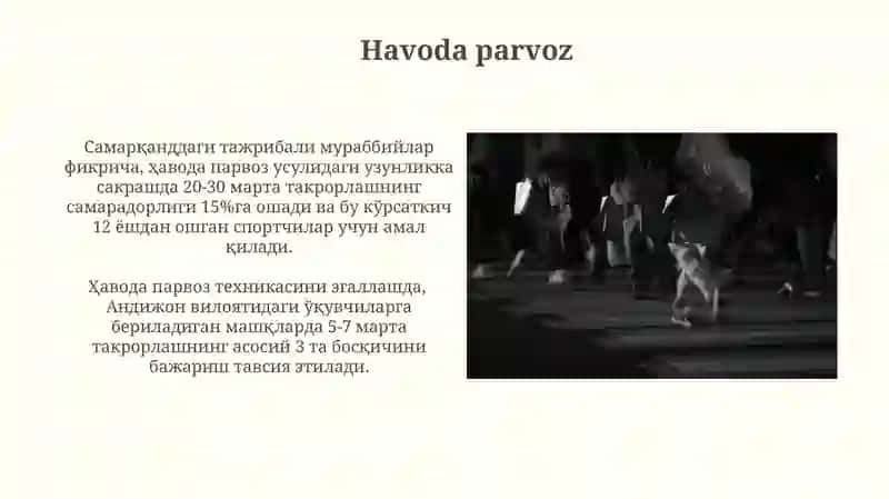 Yengil atletika UCH XATLAB SAKRASH TURLARI TEXNIKASINI ORGATISH (takrorlash) 3