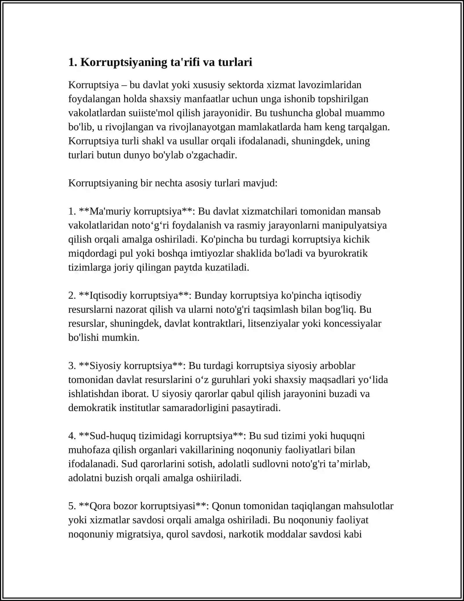 BIZ KARUPSIYAGA QARSHIMIZ MAVZUSIDA REFERAT 3