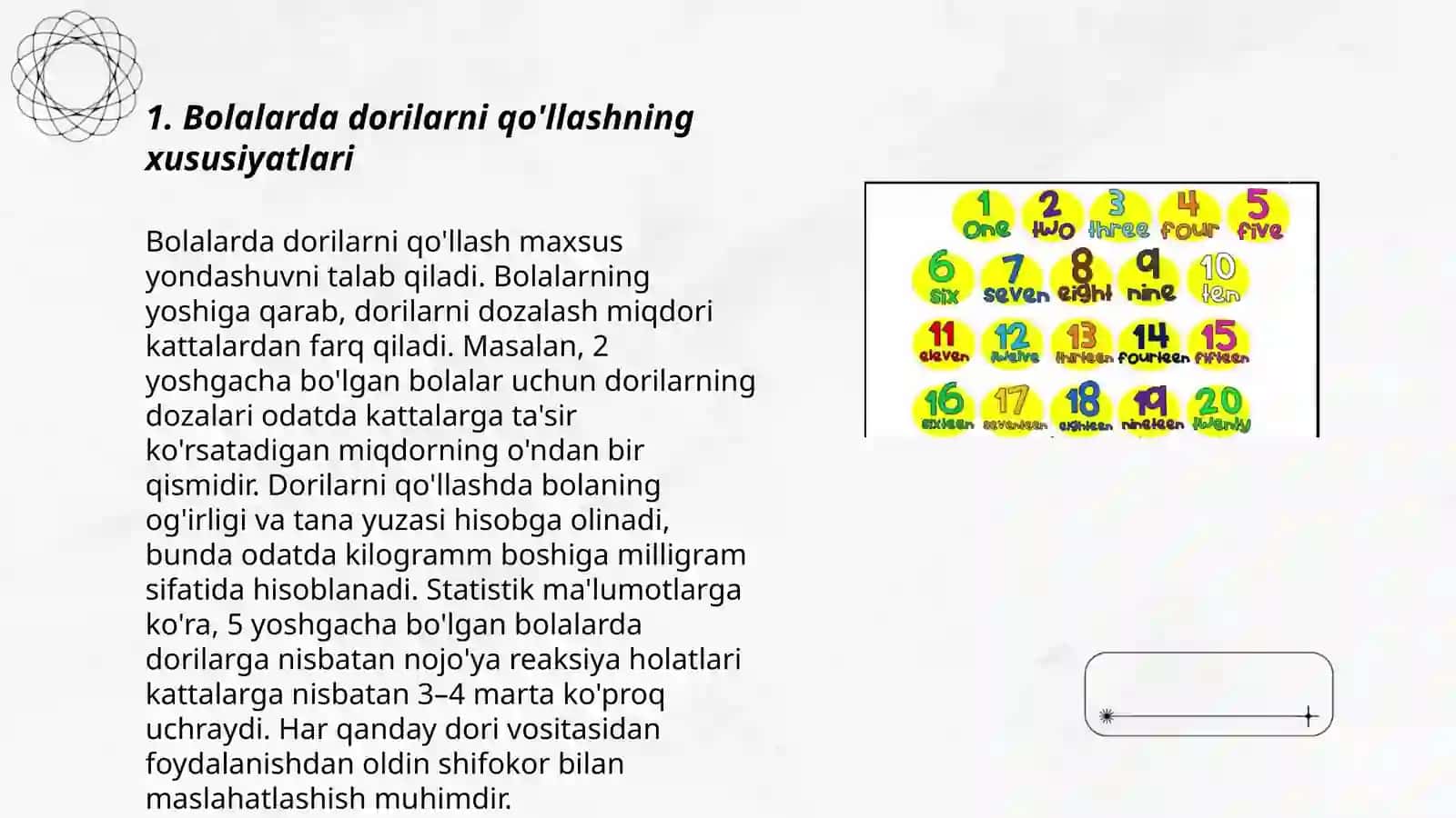Bolalar amaliyotida foydalanish uchun dori vositalarini yaratish 3