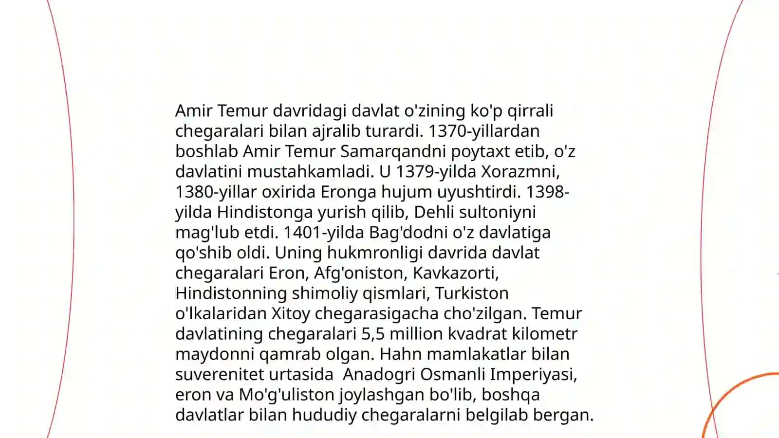 Amir temur va temuriylar davlati xaritasi 3