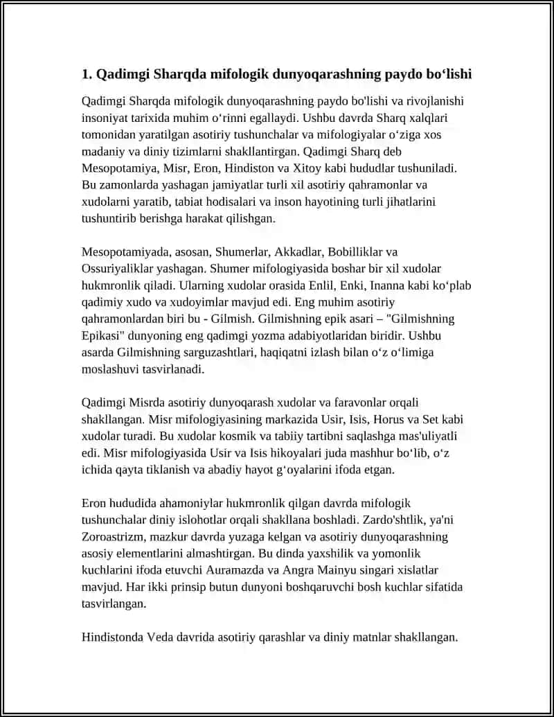 QADIMGI SHARQDA ASOTRIY TASAVVURLAR VA FALSAFIY BILIMLARNING PAYDO BOʻLISHI 3