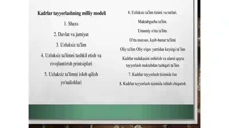 O‘zbekiston Respublikasi ta’lim sohasida amalga oshirilgan islohotlar 3