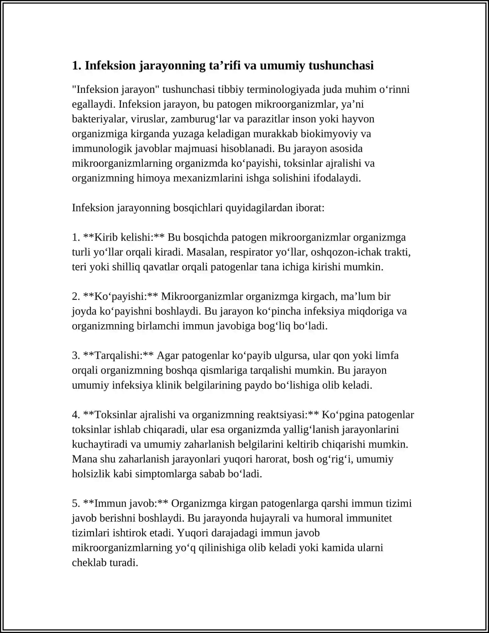 UMUMIY INFEKSION JARAYON HAQIDA TUSHUNCHA 3