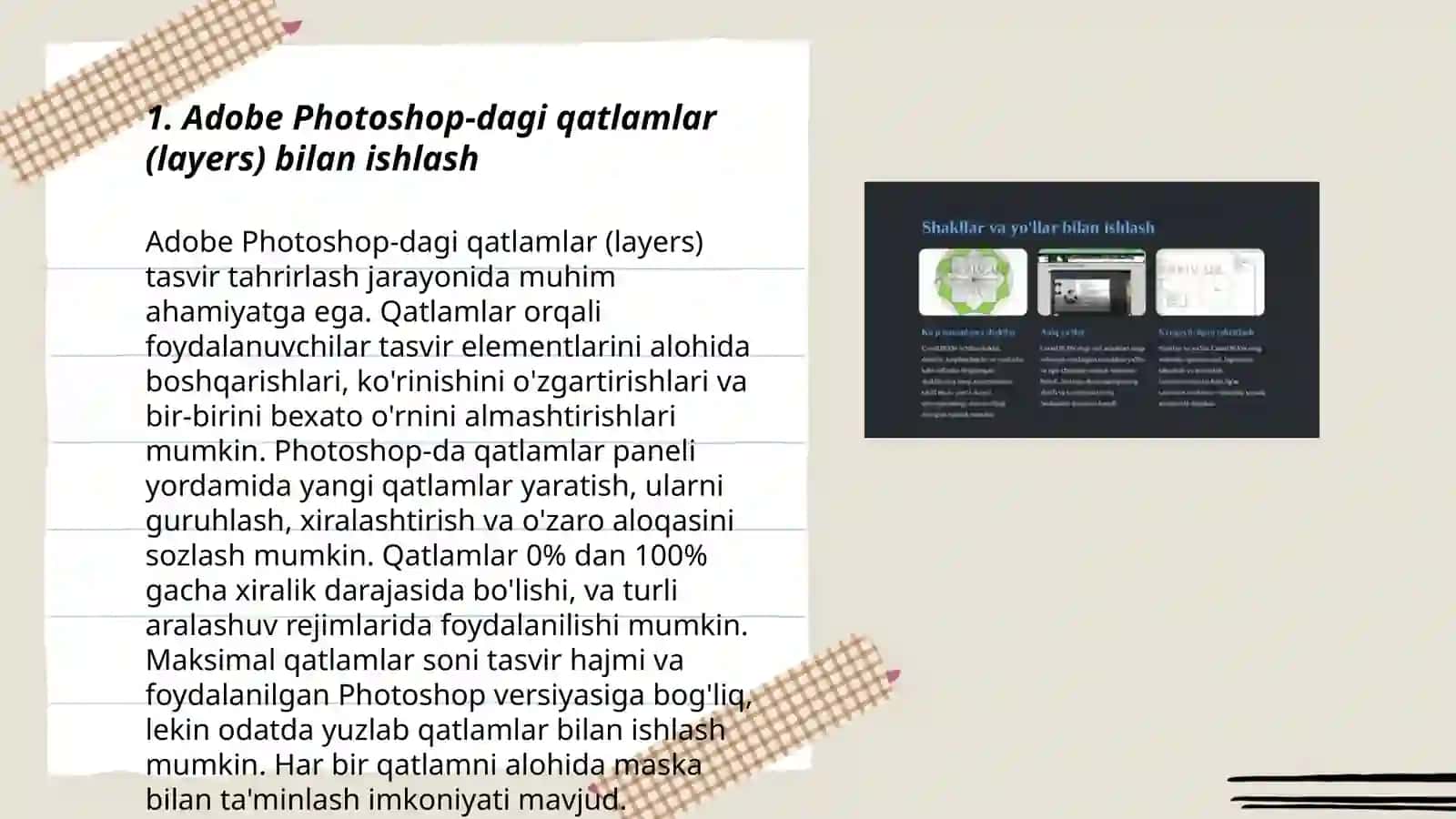 Adobe Photoshop-dagi qatlamlar (layers) bilan ishlash 3