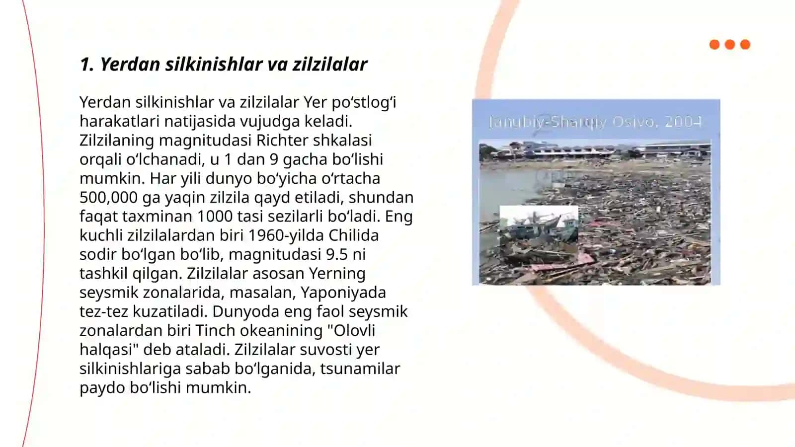 Tabiiy ofatlar va ularning insonlar hayotiga keltirilgan xavflari 3
