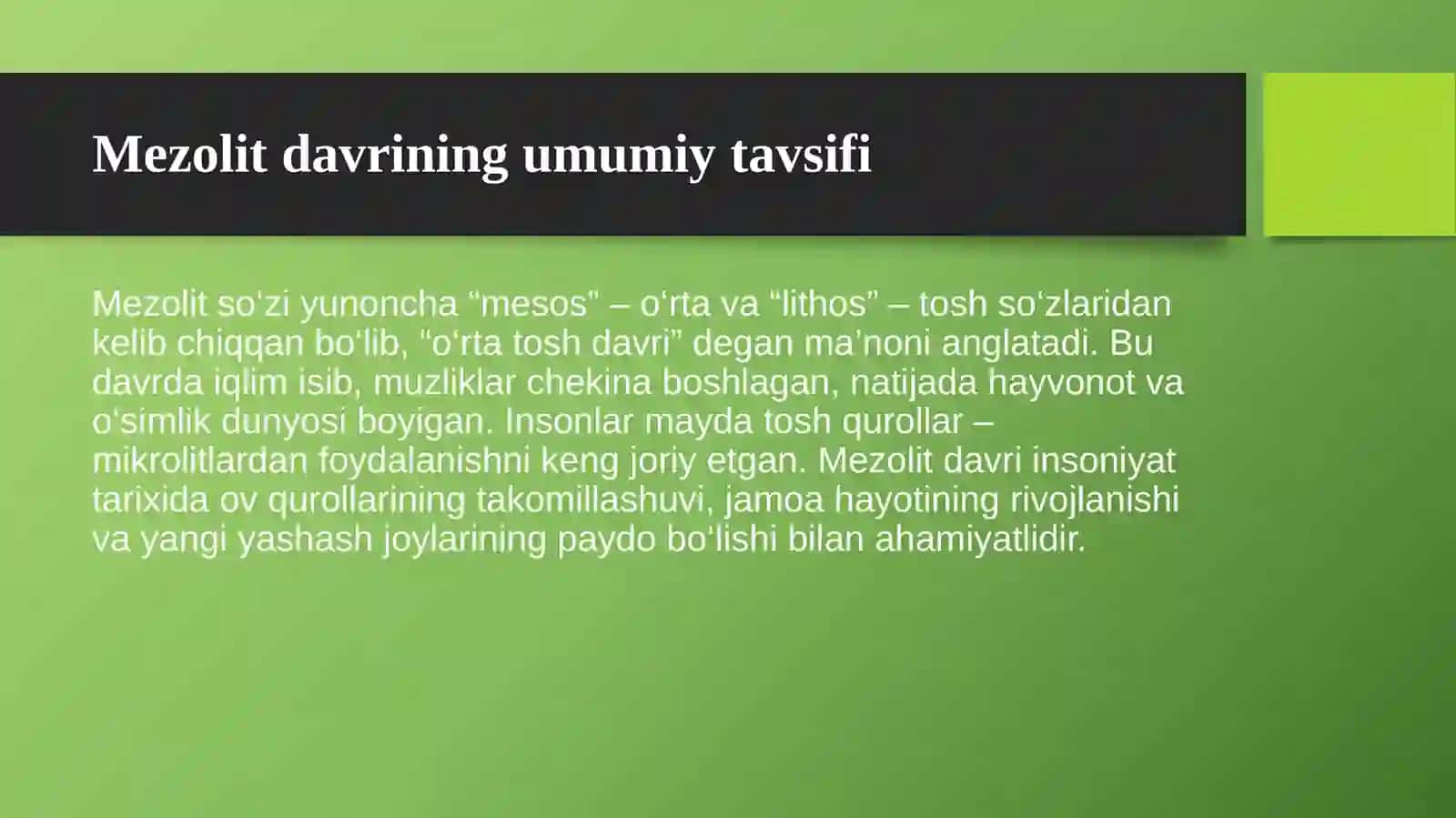 O‘rta Osiyodagi mezolit davri ibtidoiy manzilgohlari 3