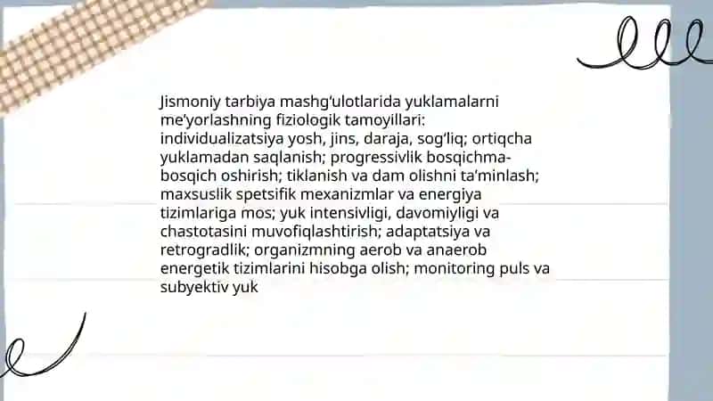 Jismoniy tarbiya mashg‘ulotlarida jismoniy yuklamalarni meʼyorlashni fiziologik asoslash 3