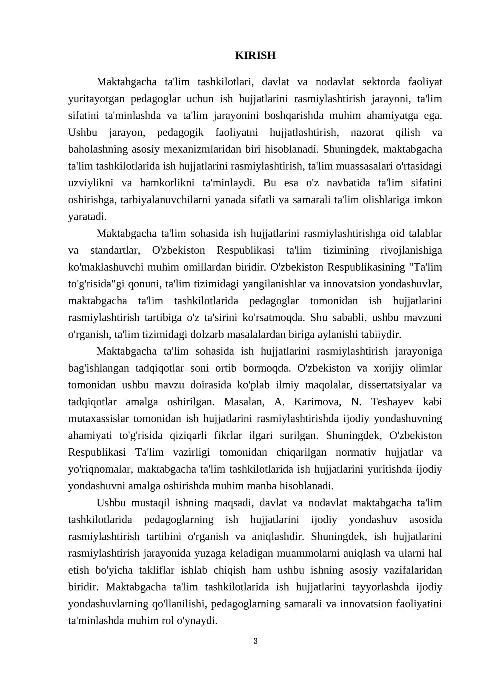 Davlat va nodavlat maktabgacha talim tashkilotlari va pedagoglarning ish hujjatlarini yuritisda ijodiy yondashuv asosida rasmiylashtirish tartibi 3