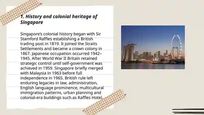 Singapore History and Colonial Heritage 3