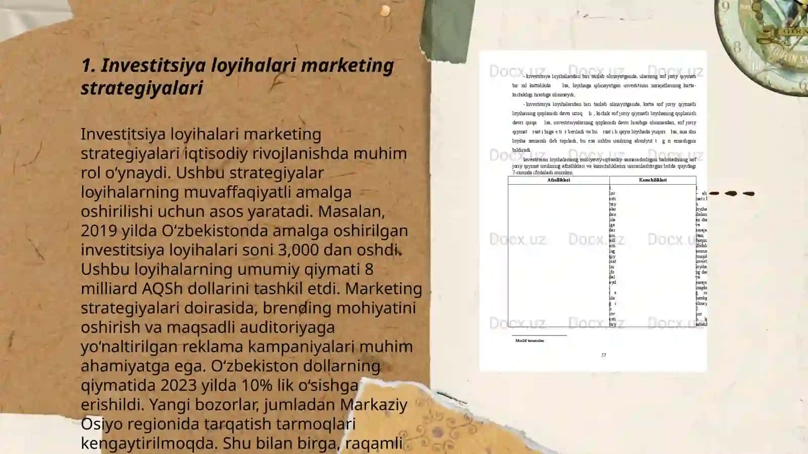 Investitsiya loyihalari marketing strategiyalari 3