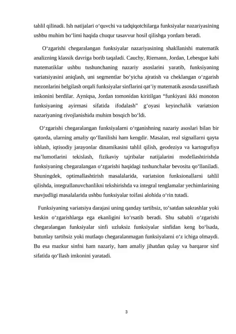O‘zgarishi chegaralangan funksiyalar 3