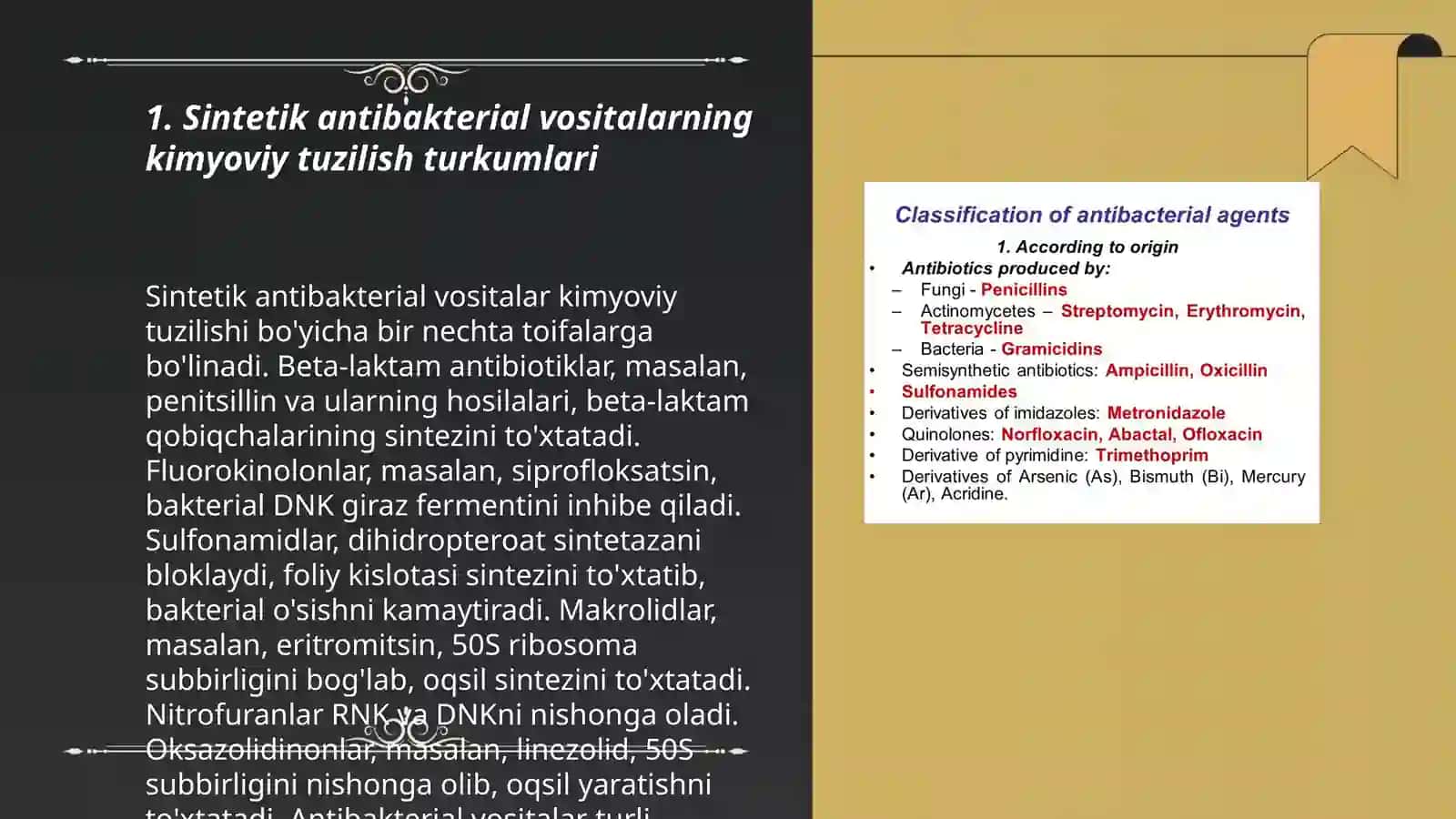 Sintetik antibakterial vositalar 3