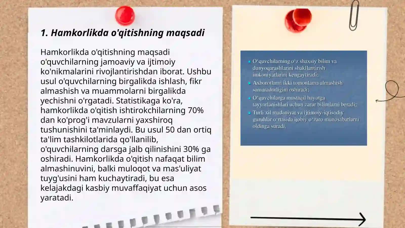 Hamkorlikda o'qitish mazmuni va uning mohiyati 3