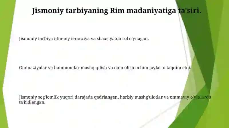 Qadimgi Rimda Jismoniy Tarbiya 3