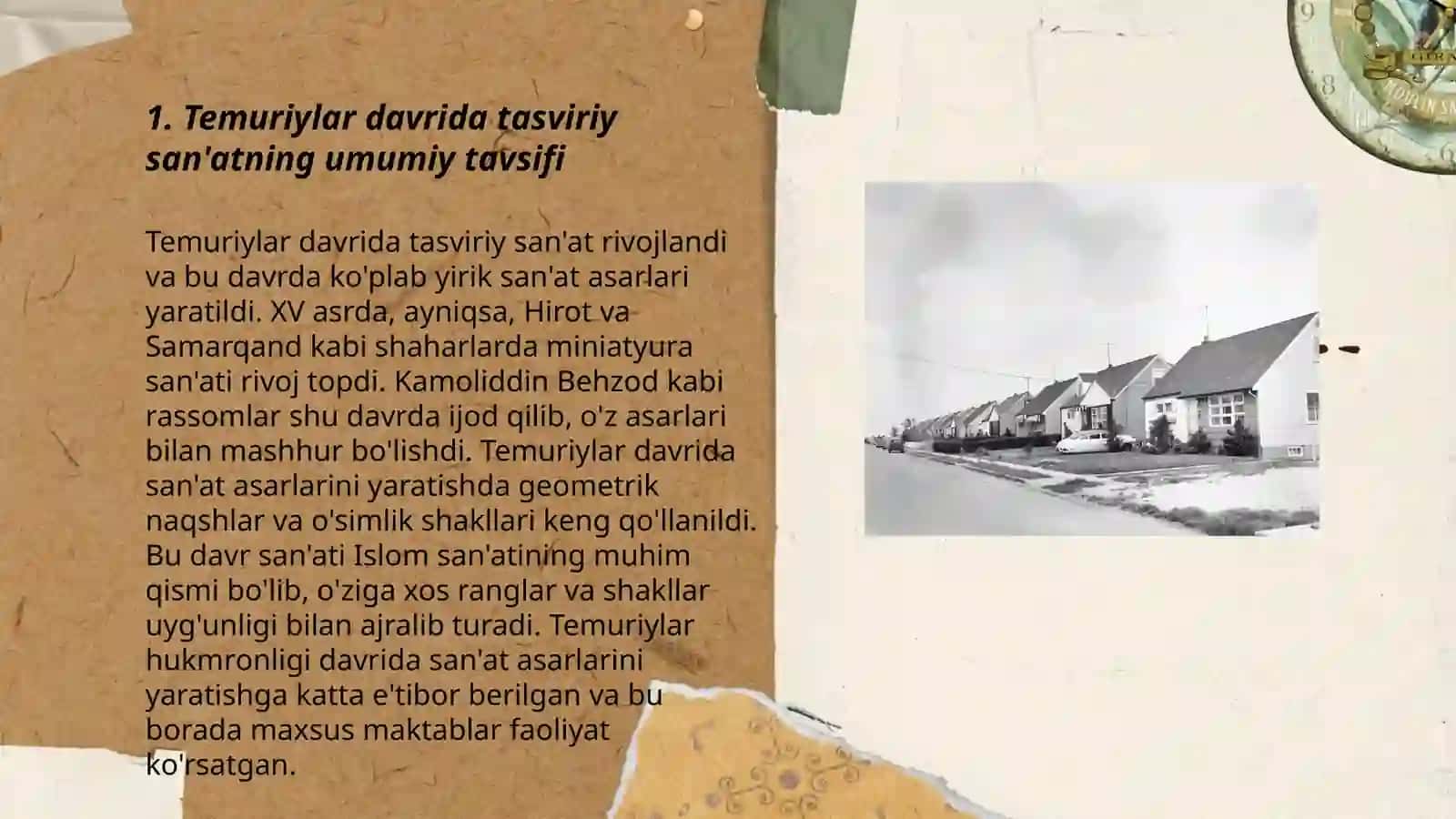 Temuriylar davrida tasviriy san'atning rivoji mavzusi asosida slayd tayyorlash 3