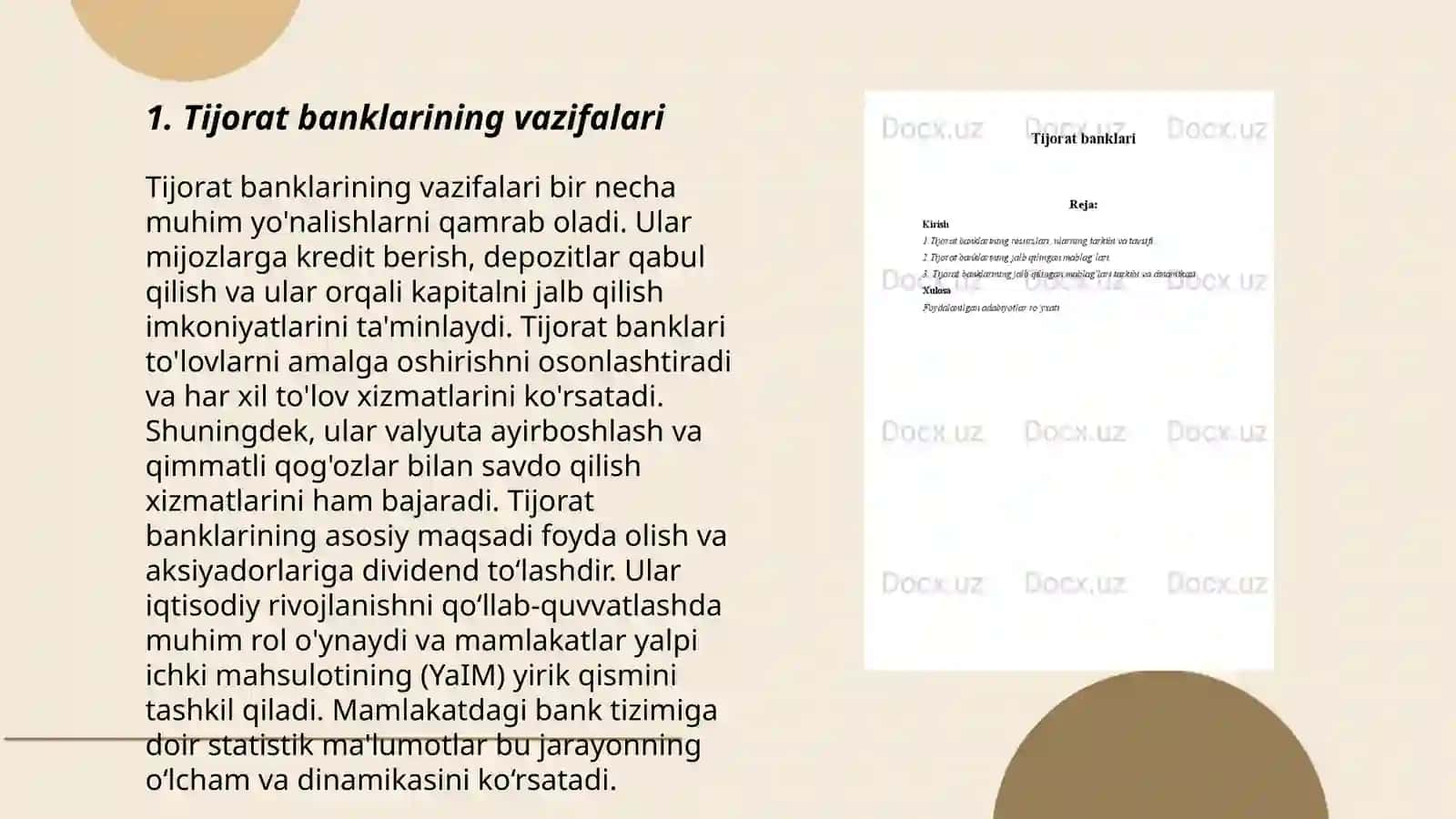 Tijorat banklari faoliyatini tashkil qilish asoslari va tamoyillari 3