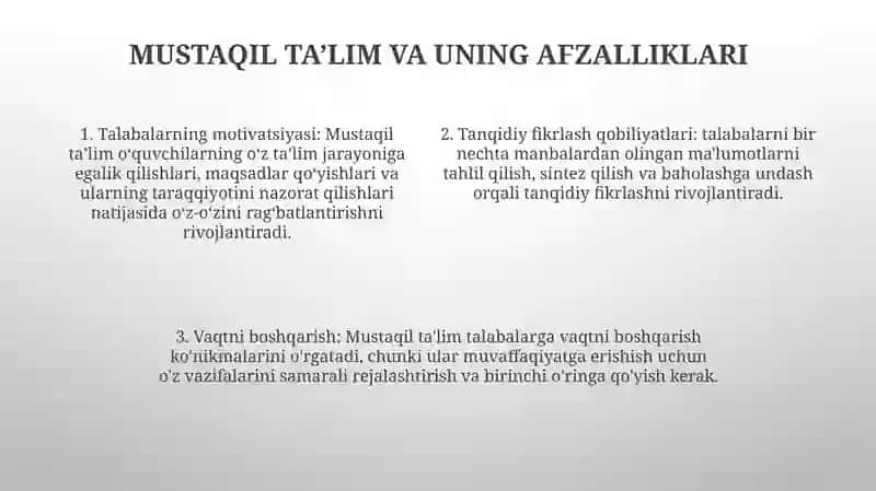 Talabalarning Mustaqil Ishlarini Tashkil Etish 3