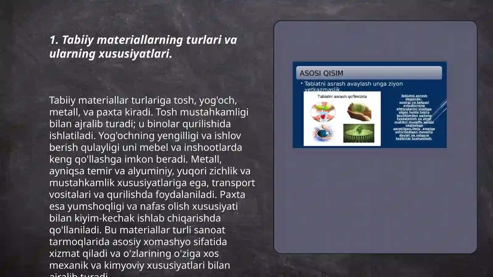 Tabiiy materiallar bilan ishlash darslarini tashkil etish metodikasi 3