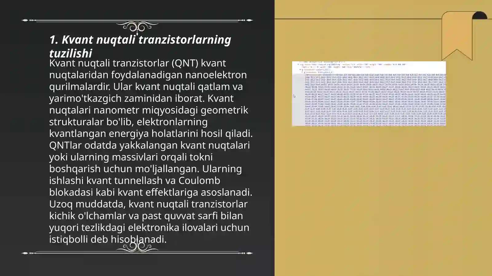 Kvant nuqtali tranzistorlar (QFET) va ularning aniq elektronikadagi roli 3