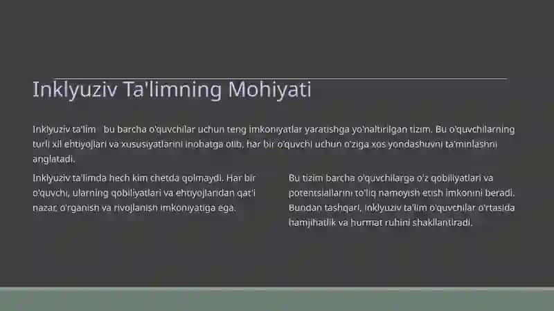 Inklyuziv Ta'lim: Ta'limni Boshqarishning Huquqiy-Me'yoriy va Axloqiy Asoslari 3