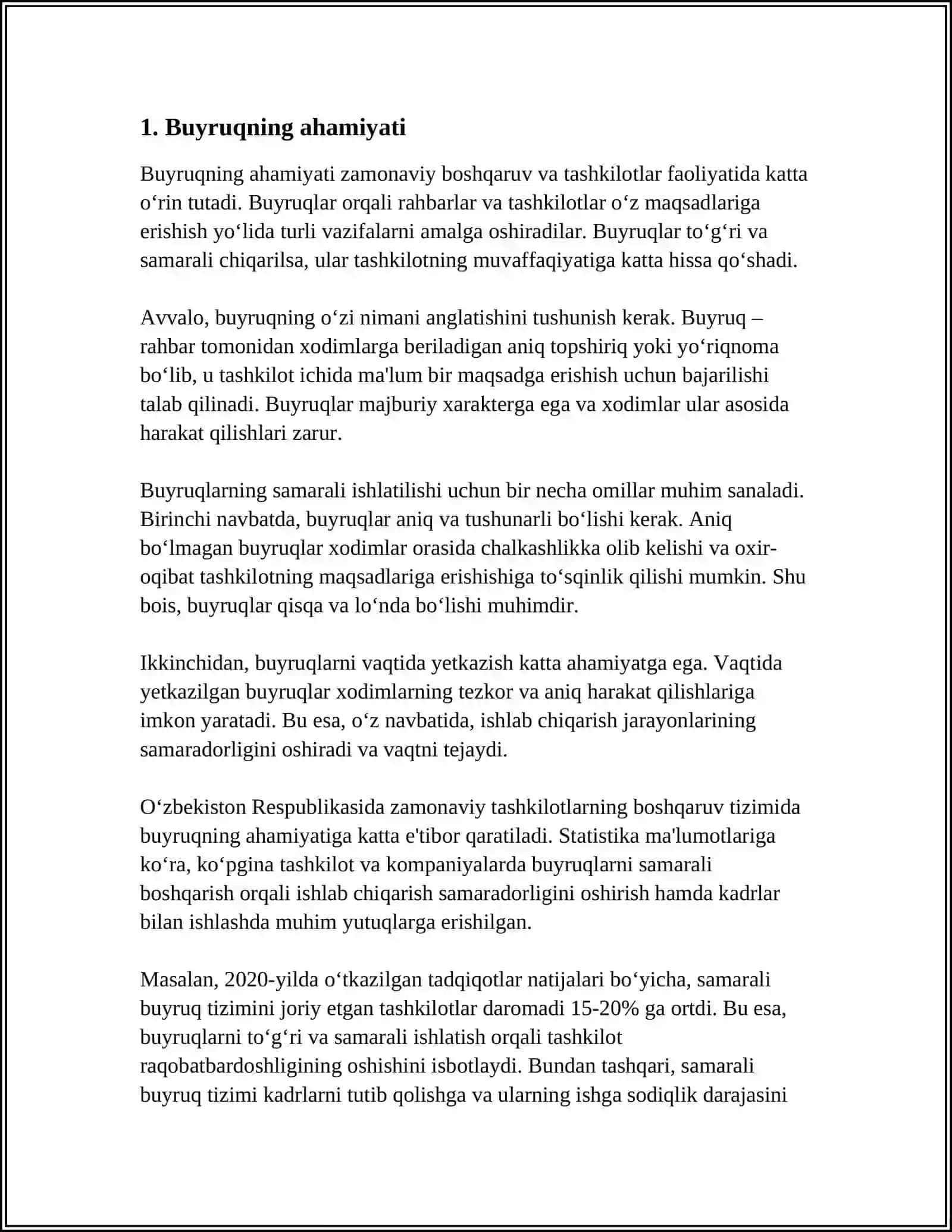 BUYRUQ FARMOYISH KÓRSATMA 3