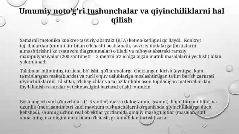 Boshlang‘ich sinflarda asosiy miqdorlar va ularni o‘lchov birliklarini o‘rgatish metodikasi 3