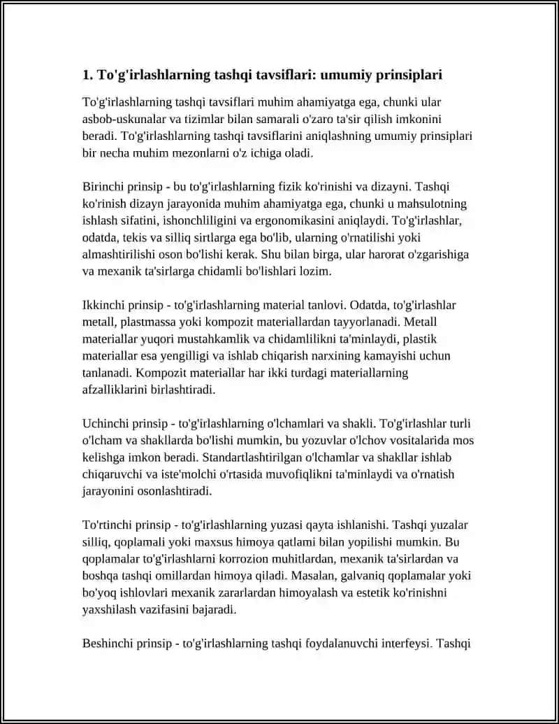 To'g'irlagichlarning tashqi tavsiflari 3