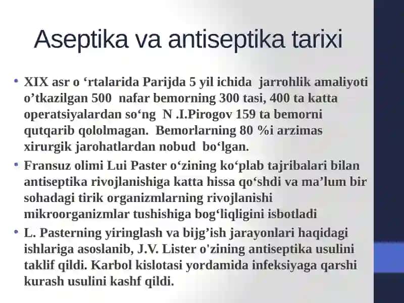 Aseptika va antiseptika asoslari 3