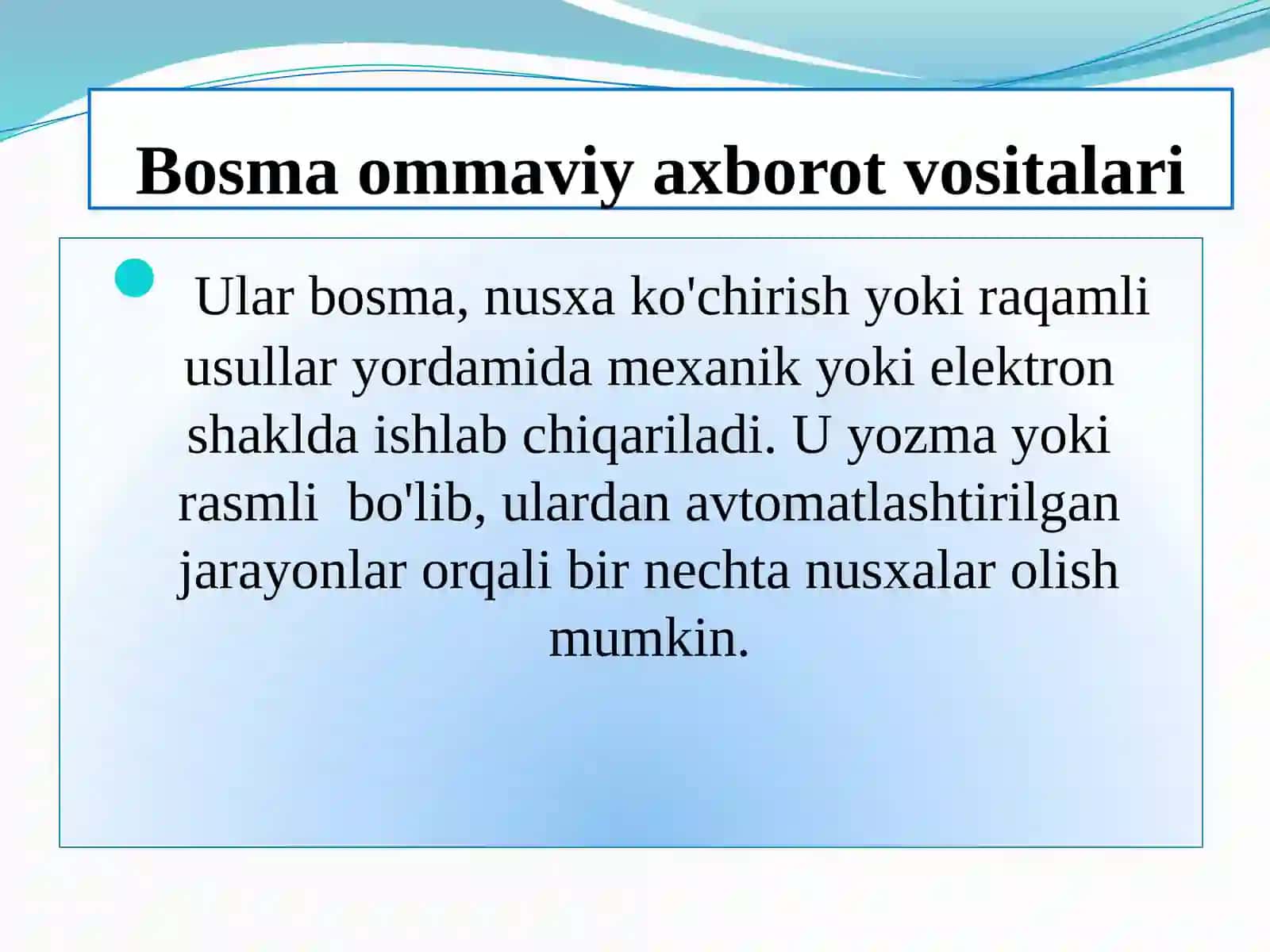 Ommaviy axborot vositalari 3
