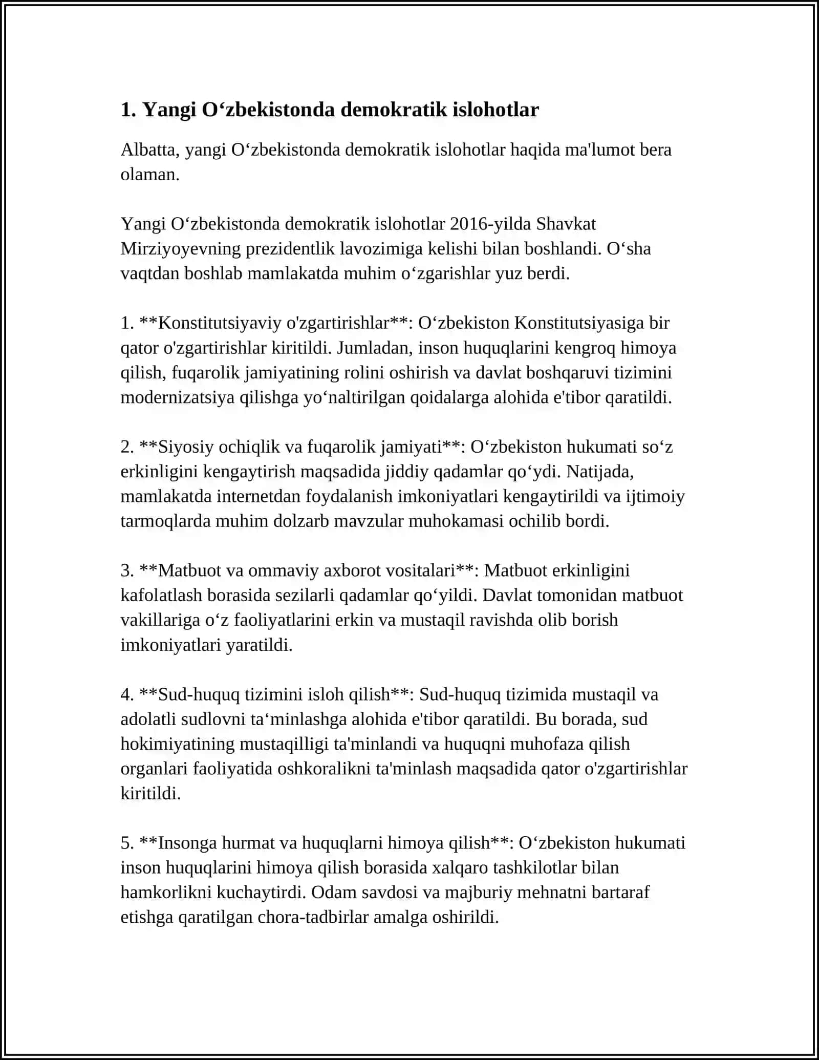 YANGI OʻZBEKISTONDA XALQCHIL VA INSONPARVAR DAVLAT QURILISHINING IJTIMOIY-SIYOSIY AHAMIYATI 3