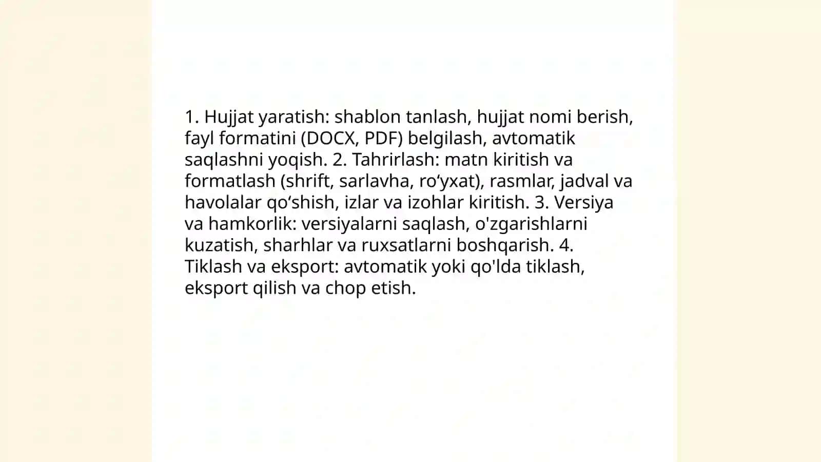 Hujjatlar ustida ishlash 3