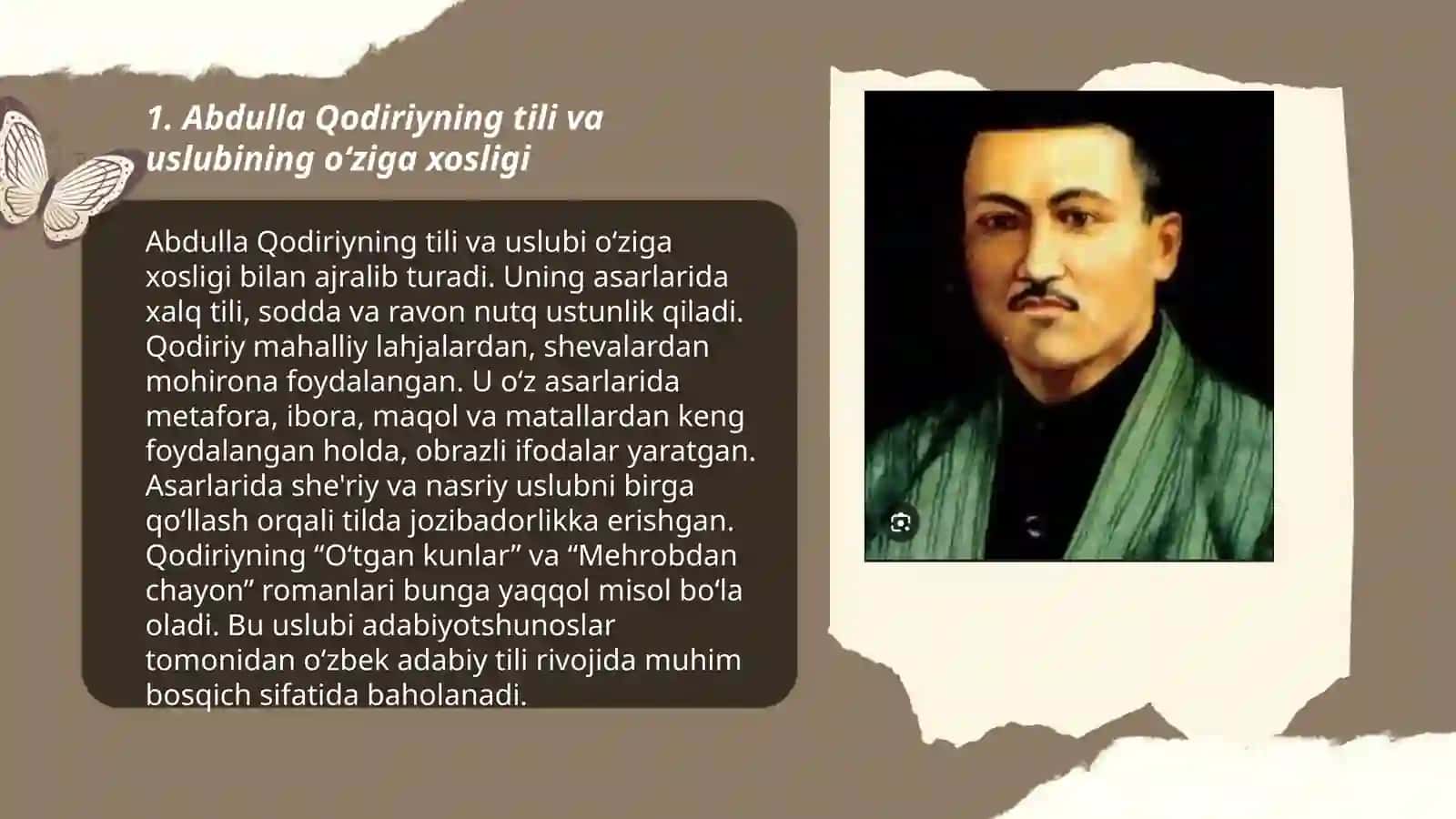 Abdulla Qodiriy asarlarining tili va uslubi 3
