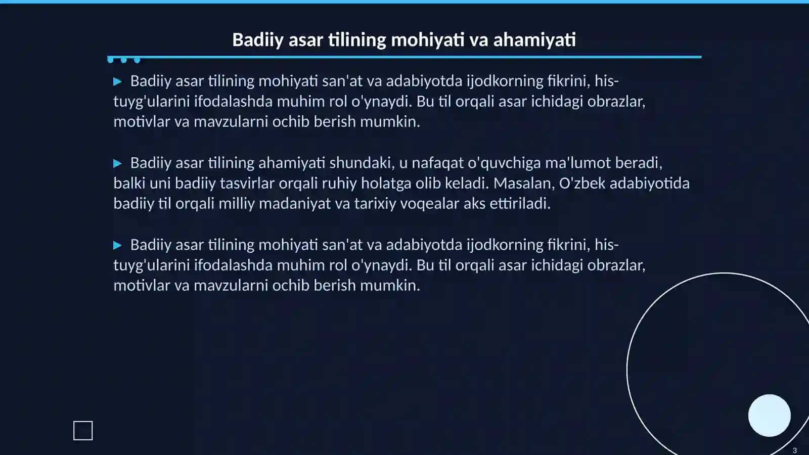 Badiiy asar asar tilini tahlil qilish usullari 3