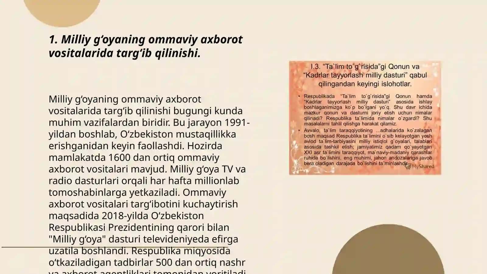 Milliy g’oya targ’ibotida ommaviy axborot vositalarining o’rni 3