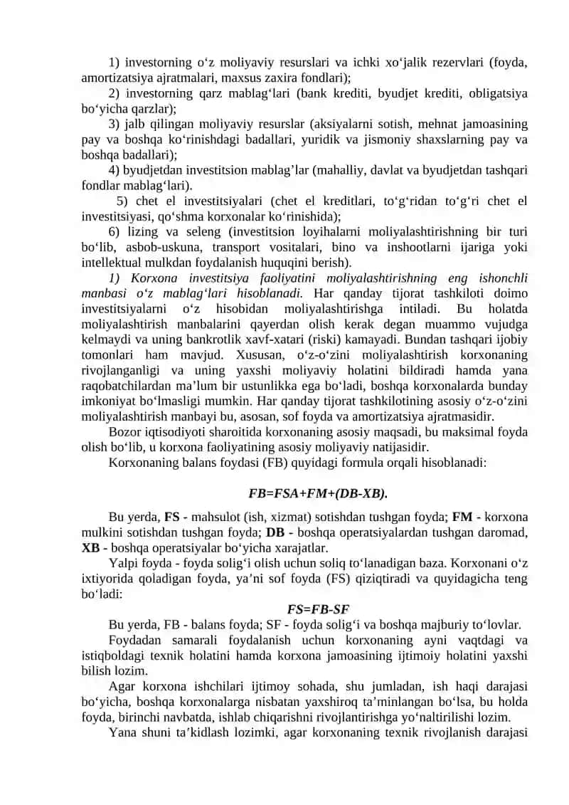 KORXONANING INVESTITSION FAOLIYATI 3